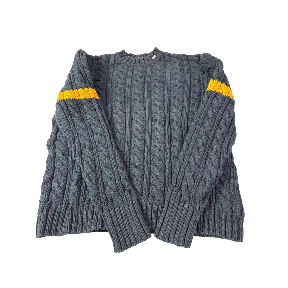 VTG Polo Jeans Company Ralph Lauren Womens M Blue Knit Flag Sweater 3b - Picture 4 of 9